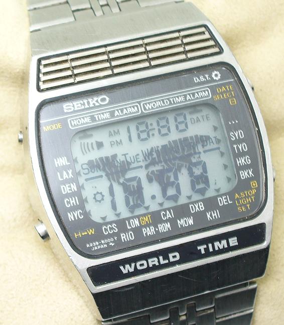 SEIKO - A239-5020 - WorldTime - Vintage Digital Watch - Digital