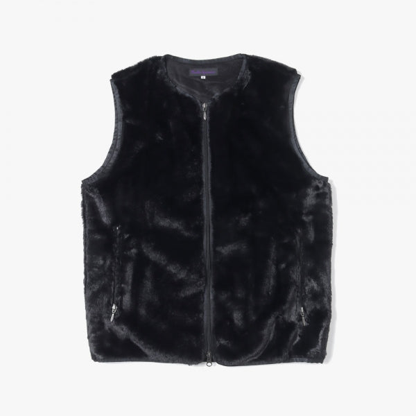 W.U. Piping Vest - Micro Fur (LQ290) | NEEDLES / トップス (MEN
