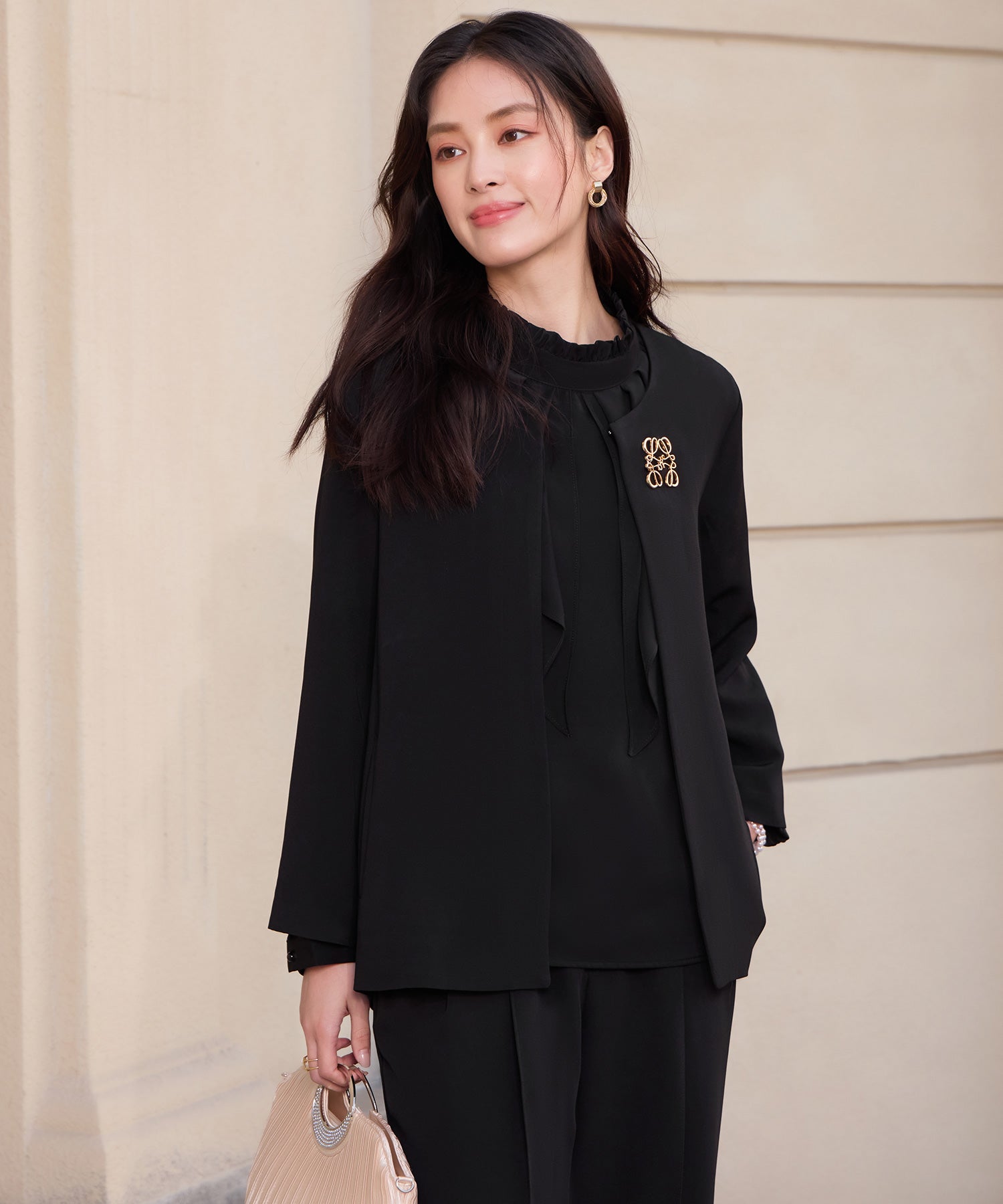 セットアップ パンツドレス 大きいサイズcy88638 ブラック – [公式