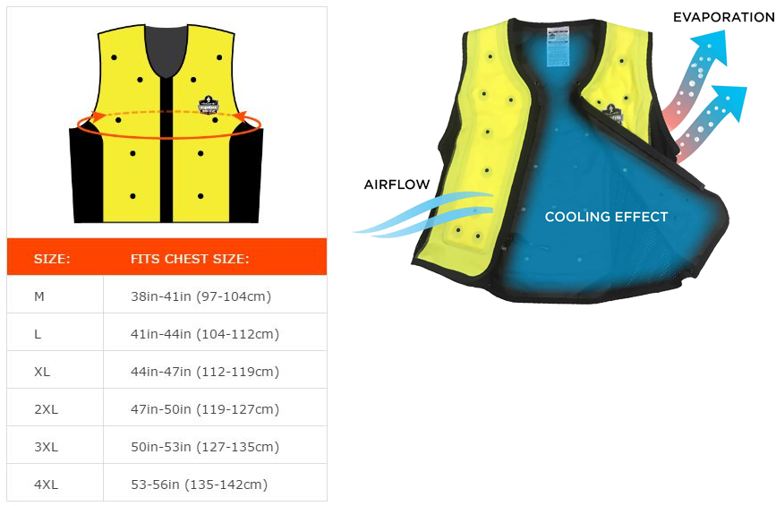 ERGODYNE Chill-Its® 6685 Dry Evaporative Cooling Vest Lime