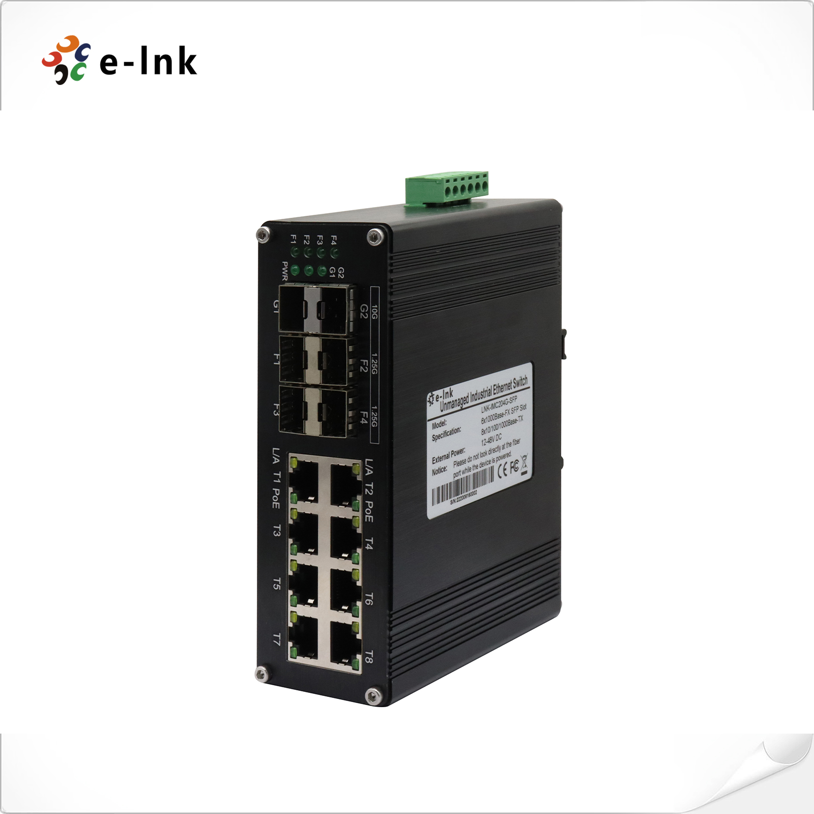 Industrial 8-Port 10/100/1000T + 4-Port 1G SFP + 2-Port 10G SFP+