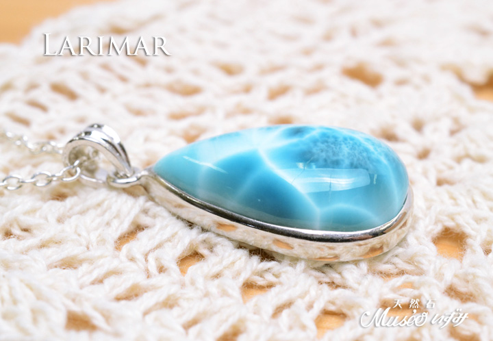 最高品質 ラリマーペンダントトップ一点物 シルバー925製