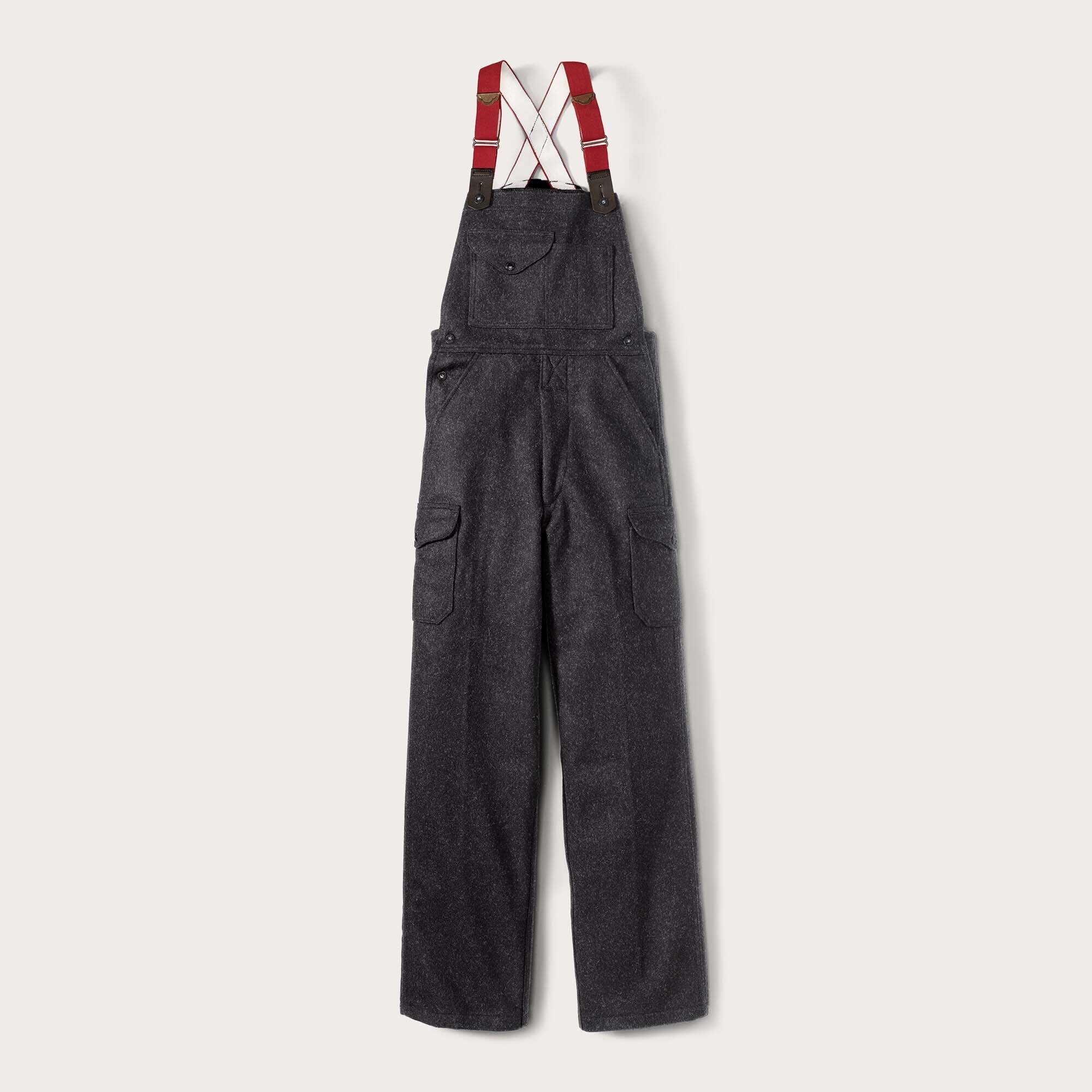 Mackinaw wool bibs by Filson | Charcoal (Grey)