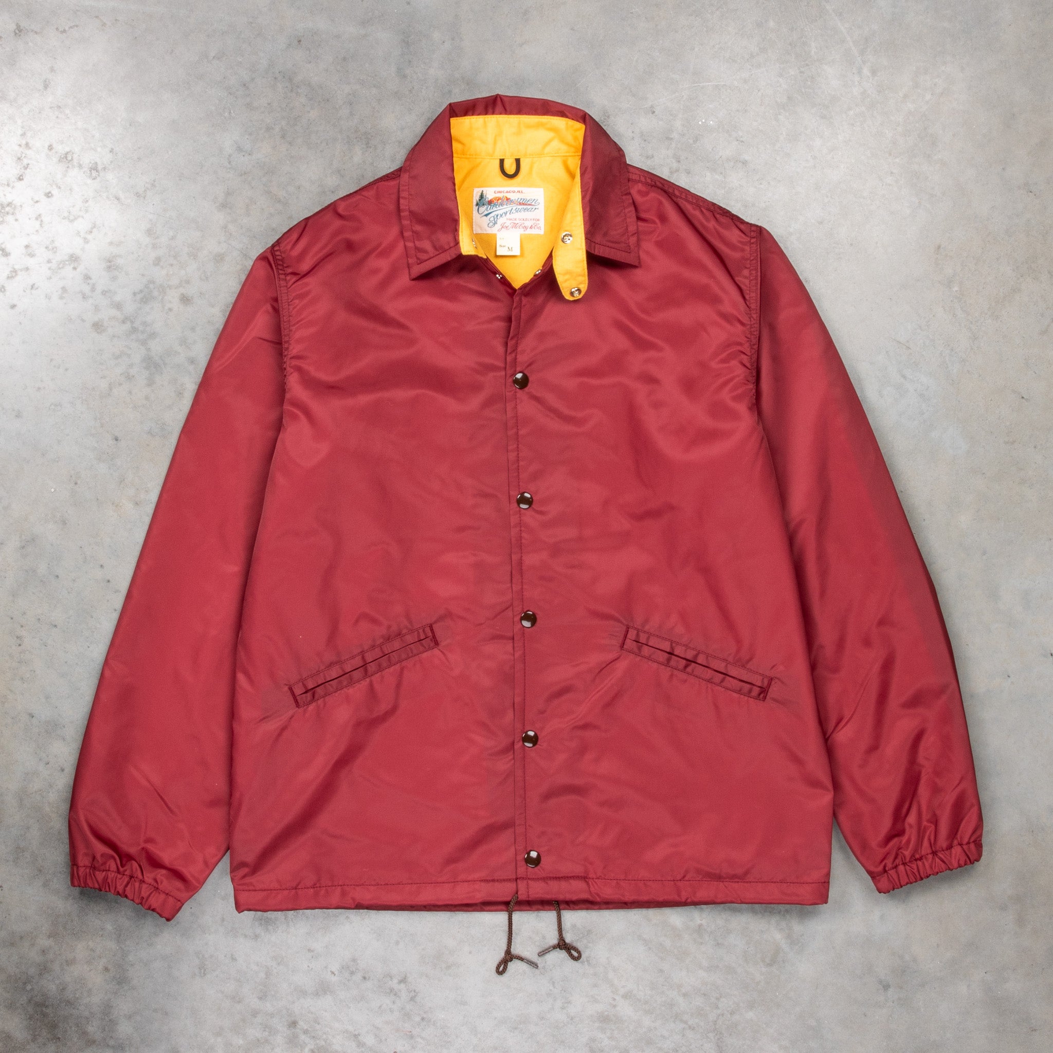 The Real McCoy's Nylon Cotton Lined Coach Jacket Burgundy – Frans