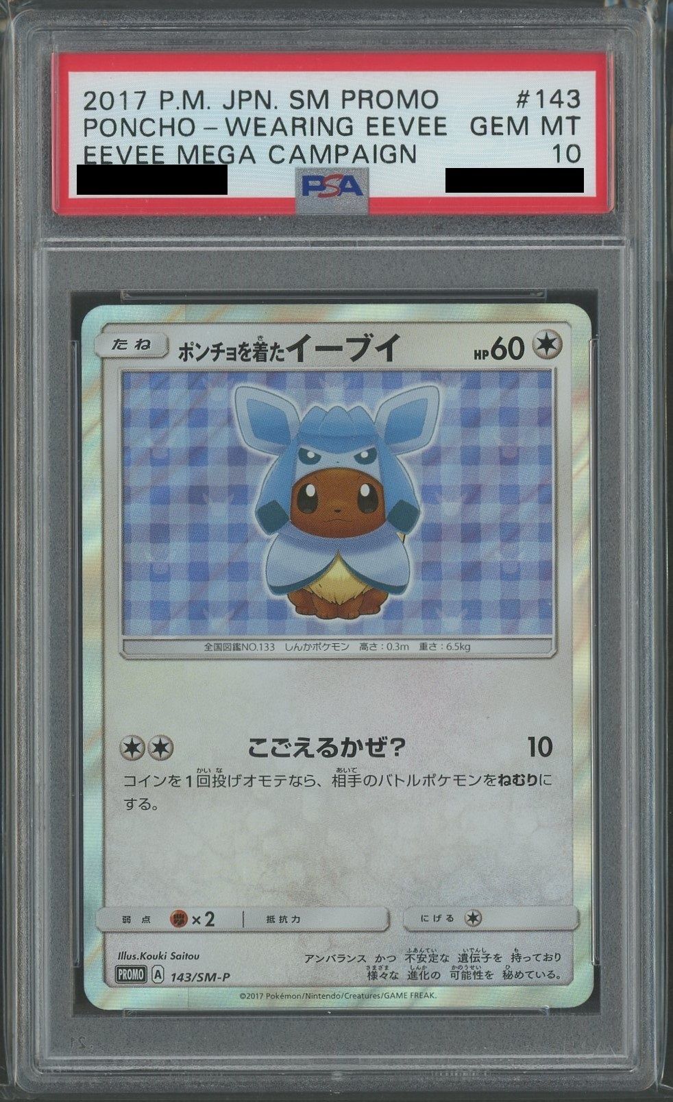 PSA10】ポンチョを着たイーブイ(PROMO){無}〈143/SM-P〉[SM-P] – 晴れる屋2