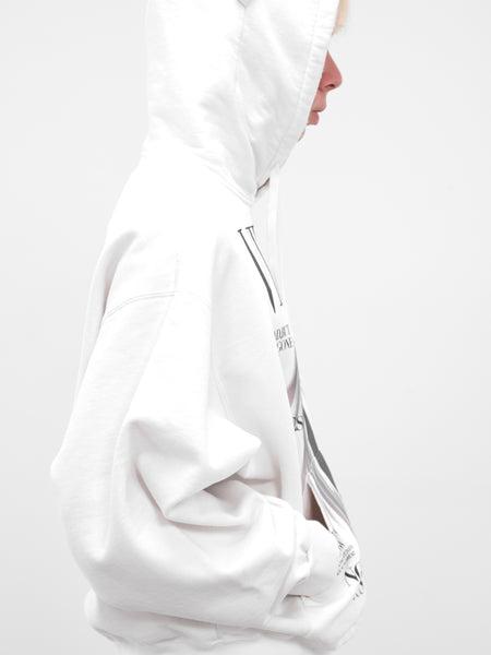 White Ghost Villain Hoodie (25AW47CS410-WHITE)