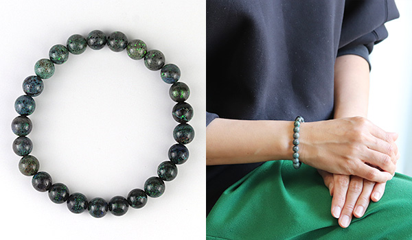 一点もの】素通しブレス（オーストラリア産ブラックマトリックス