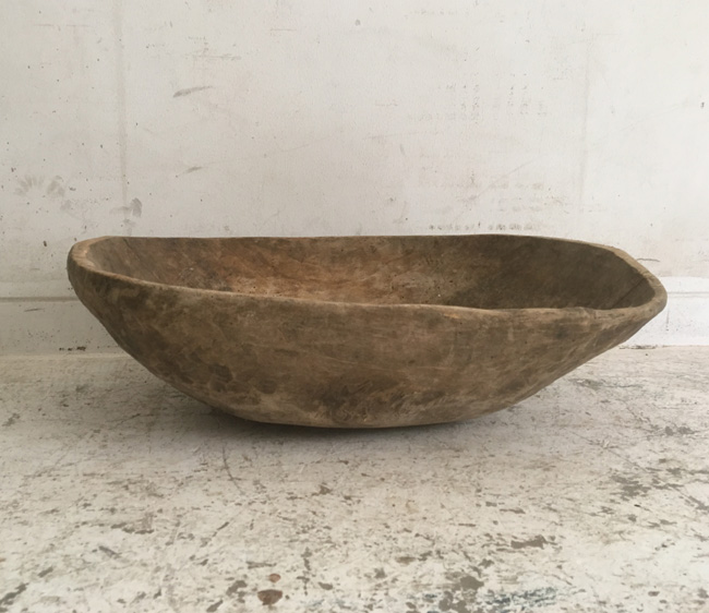 フランス アンティーク 木製こね鉢(1)( aw024-029）<Font Color