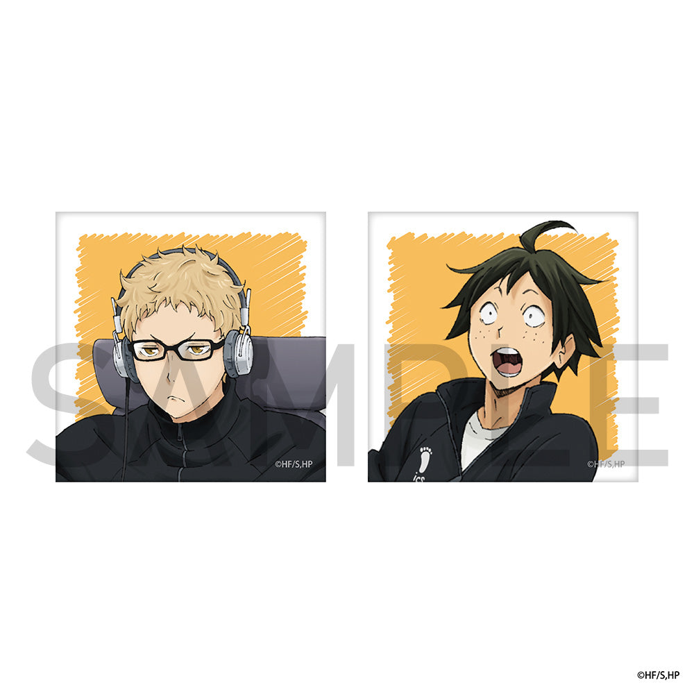 ハイキュー!! スクエア缶バッジセット（制作現場風） 月島・山口 – IG