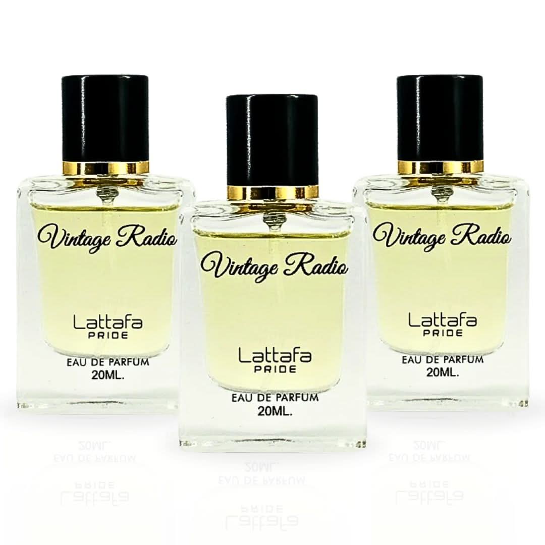 Vintage Radio Eau de Parfum Spray 20ml (0.6 oz) by Lattafa Pride