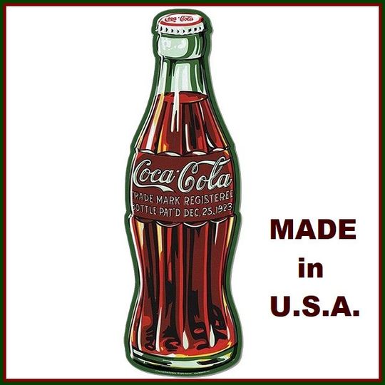 CocaCola】コカコーラ/coke/コンツアー/ボトル/サイン/ブリキ/看板