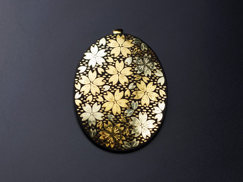 純金京象嵌】ペンダント 桜- JTOPIA