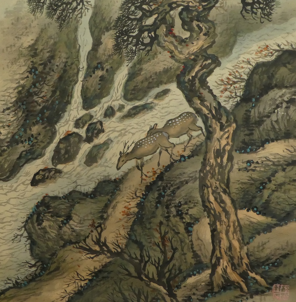 稲垣錦荘 『深渓幽処図』 [古美術こもれび] 骨董,掛軸,絵画の買取と