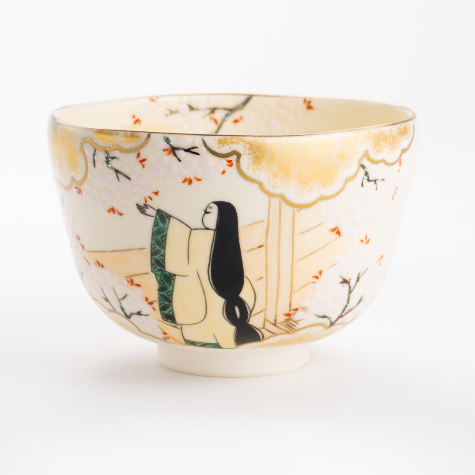 京都 清水焼】抹茶碗 源氏物語「若紫」 善昇｜コトポッター