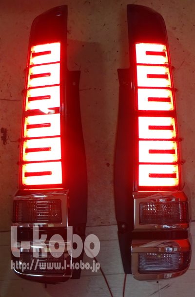 80VOXYテールランプ加工8 ｜【エルコボ】ヘッドライト、テールライト