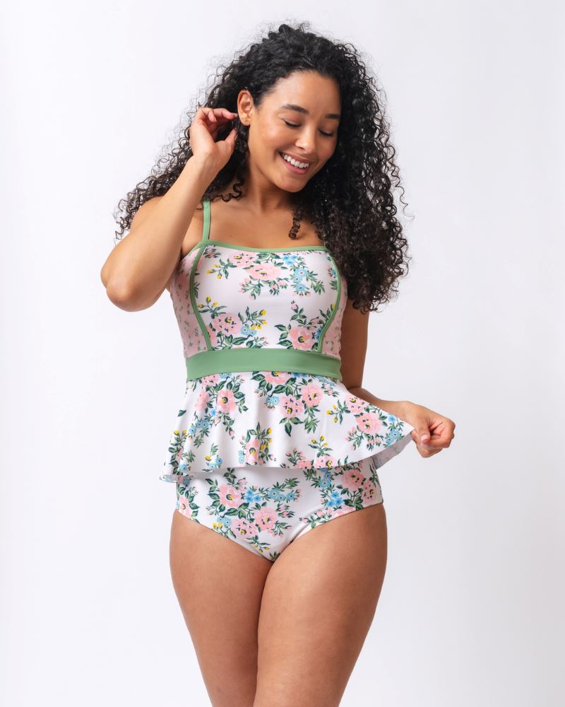 Somerset Floral Peplum Swim Top