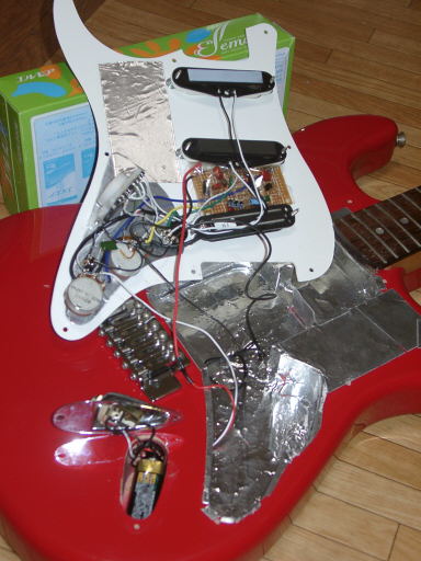 Squire StratoCaster 改造 ギター・エフェクターの自作改造【松美庵】