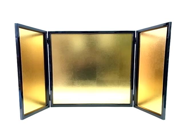 屏風】18号枠付金屏風【高さ54cm】五月人形 屏風 金屏風 衝立 鎧 兜