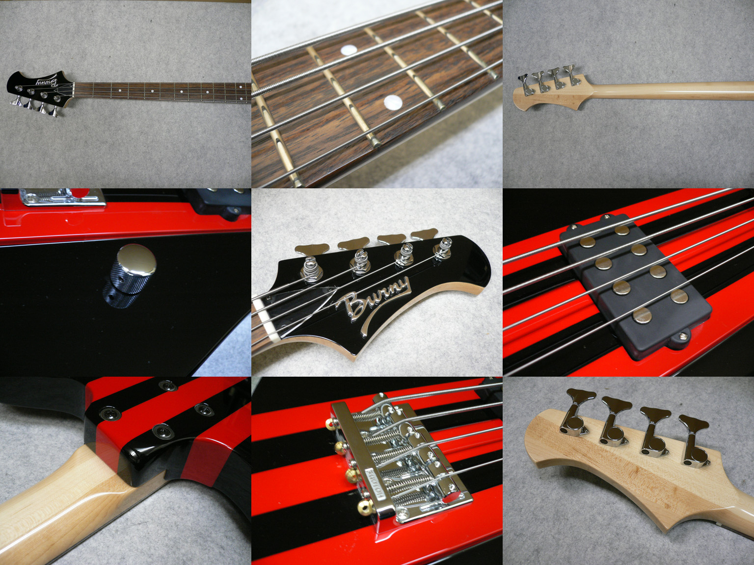 BURNY NAOKI THLINES RED 10-FEET NAOKI MODEL エレキベース 特価分