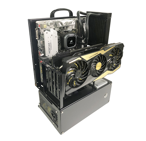 長尾製作所 オープンフレーム ITX 新品 PCケース ATX電源モデル ①