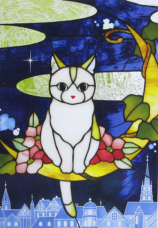 劔持敬子 個展 ガラスの森の猫たちII