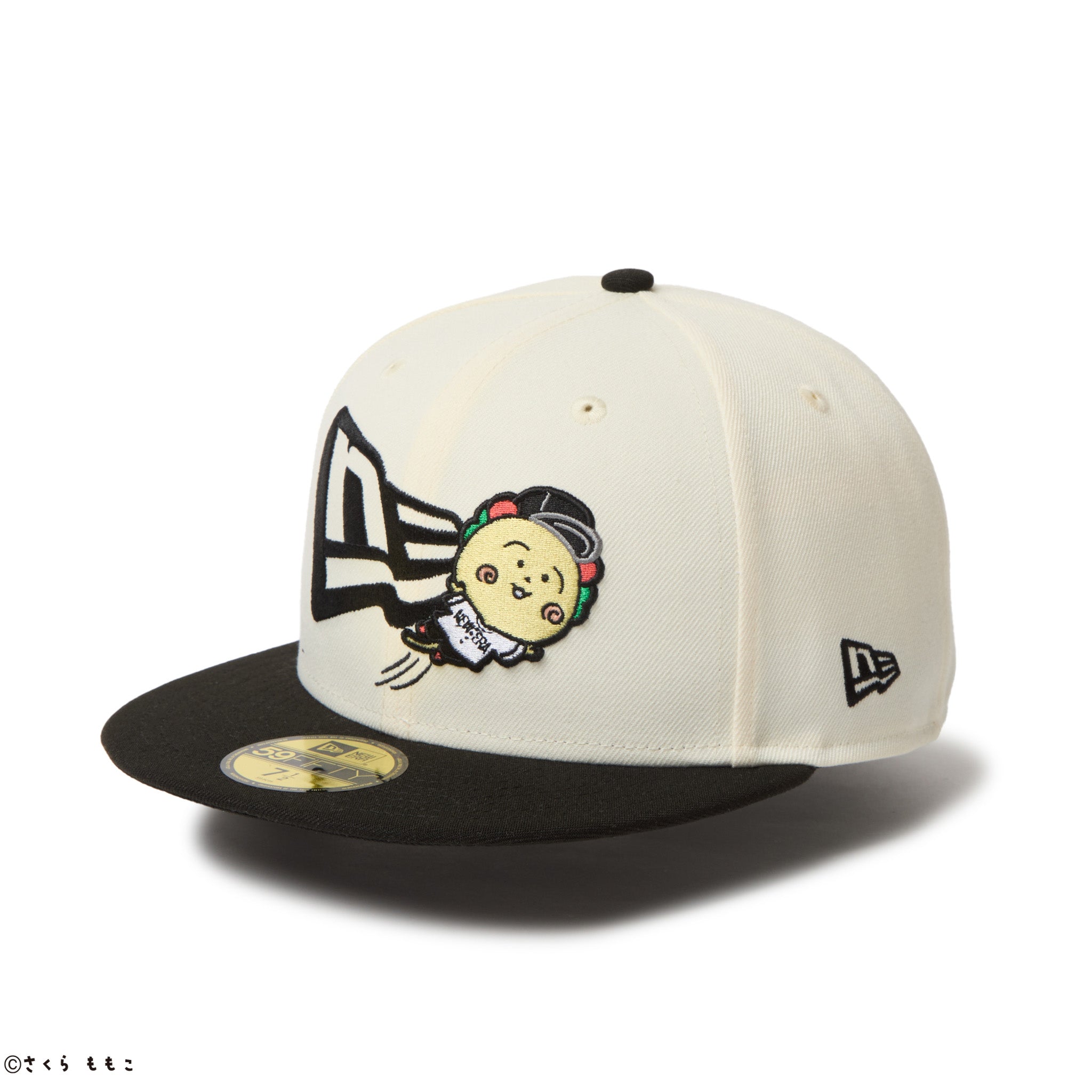 59FIFTY コジコジ COJI-COJI フラッグロゴ クローム ブラックバイザー