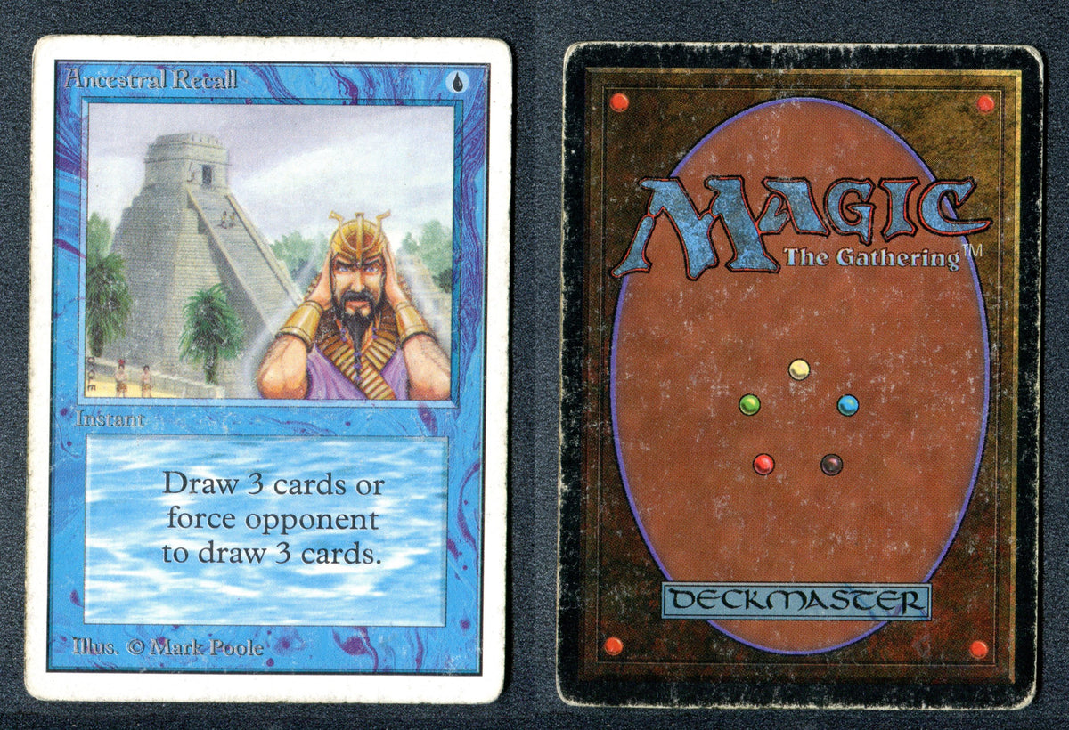 MTG Ancestral Recall - Unlimited Edition - Heavy Play #5