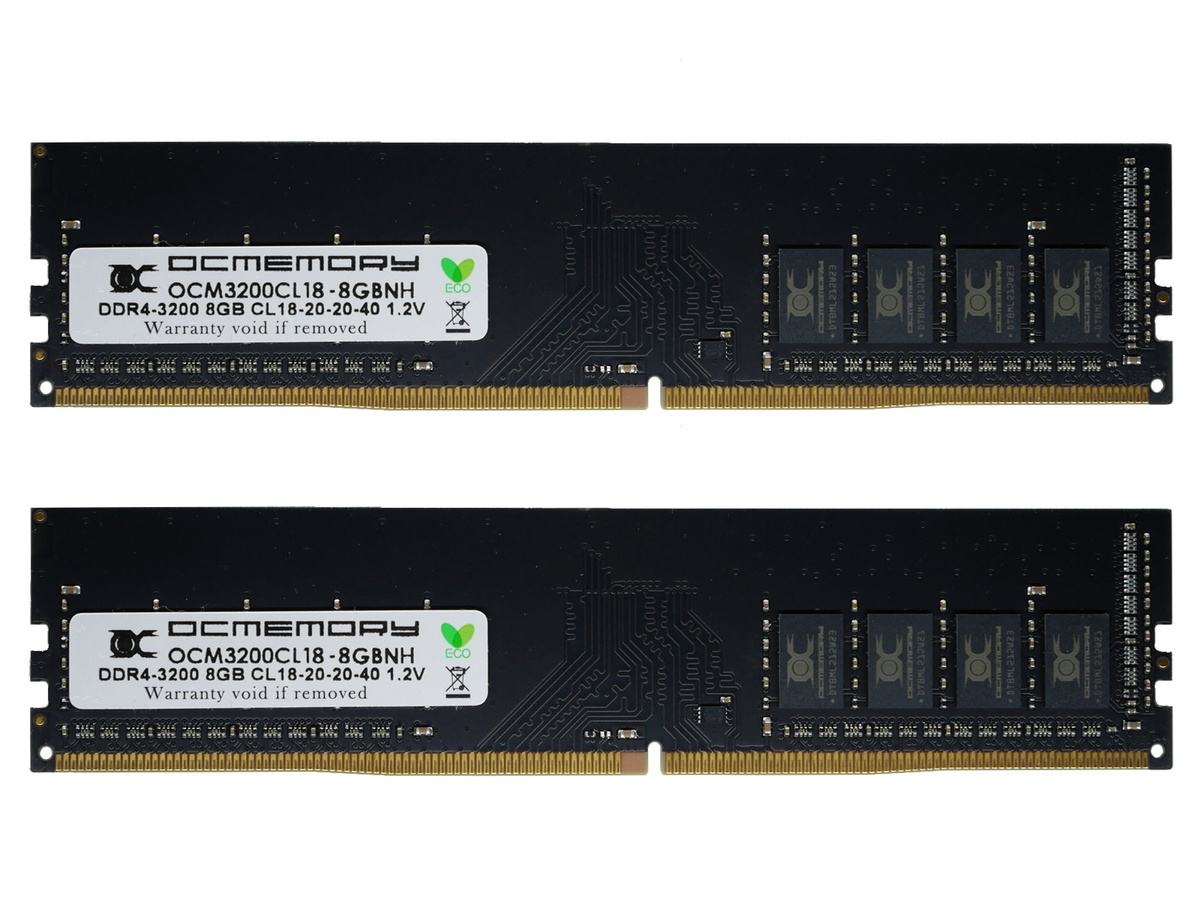 OCM3200CL18D-16GBNH （DDR4-3200 CL18 8GB×2） | OCMEMORY | オーシー