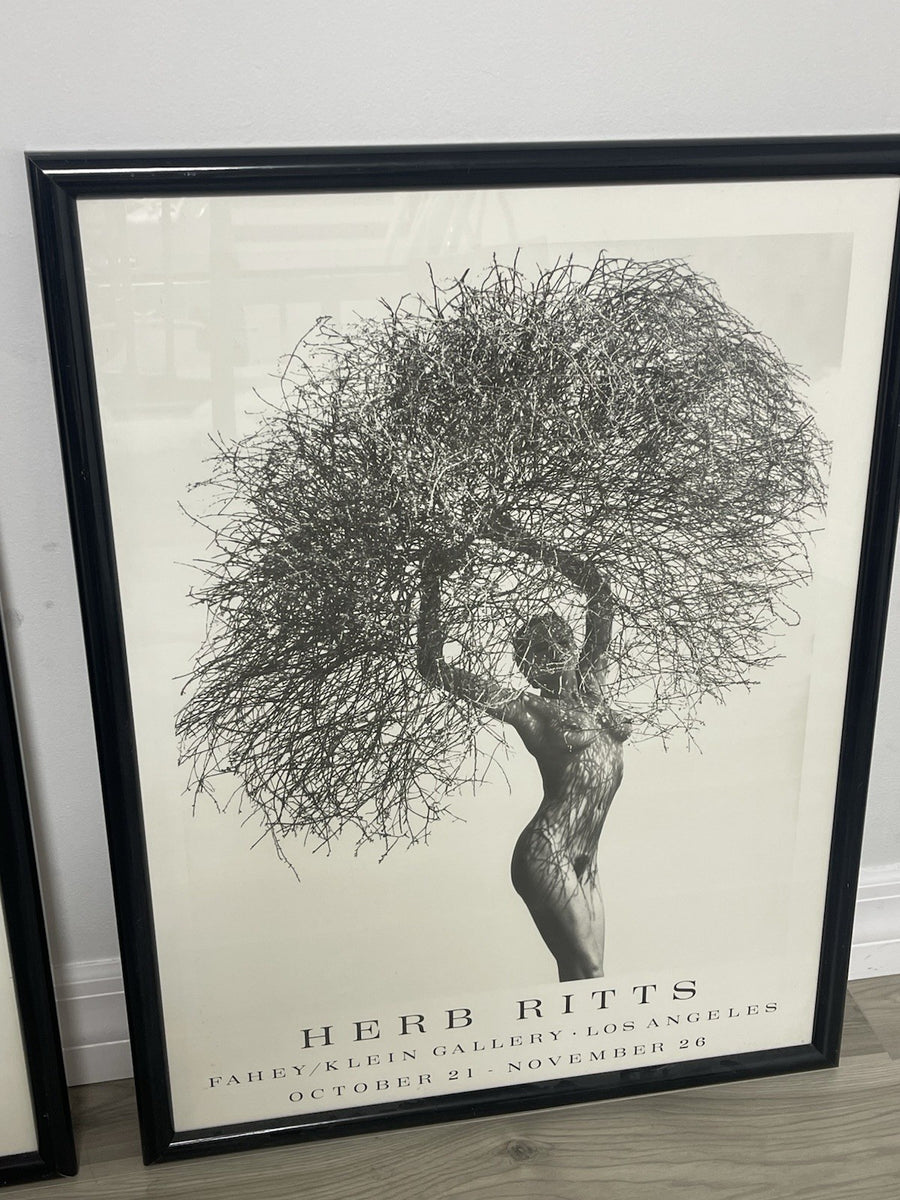 Herb Ritts Framed 1980s LA Exhibition Poster Fahey Klein Iconic