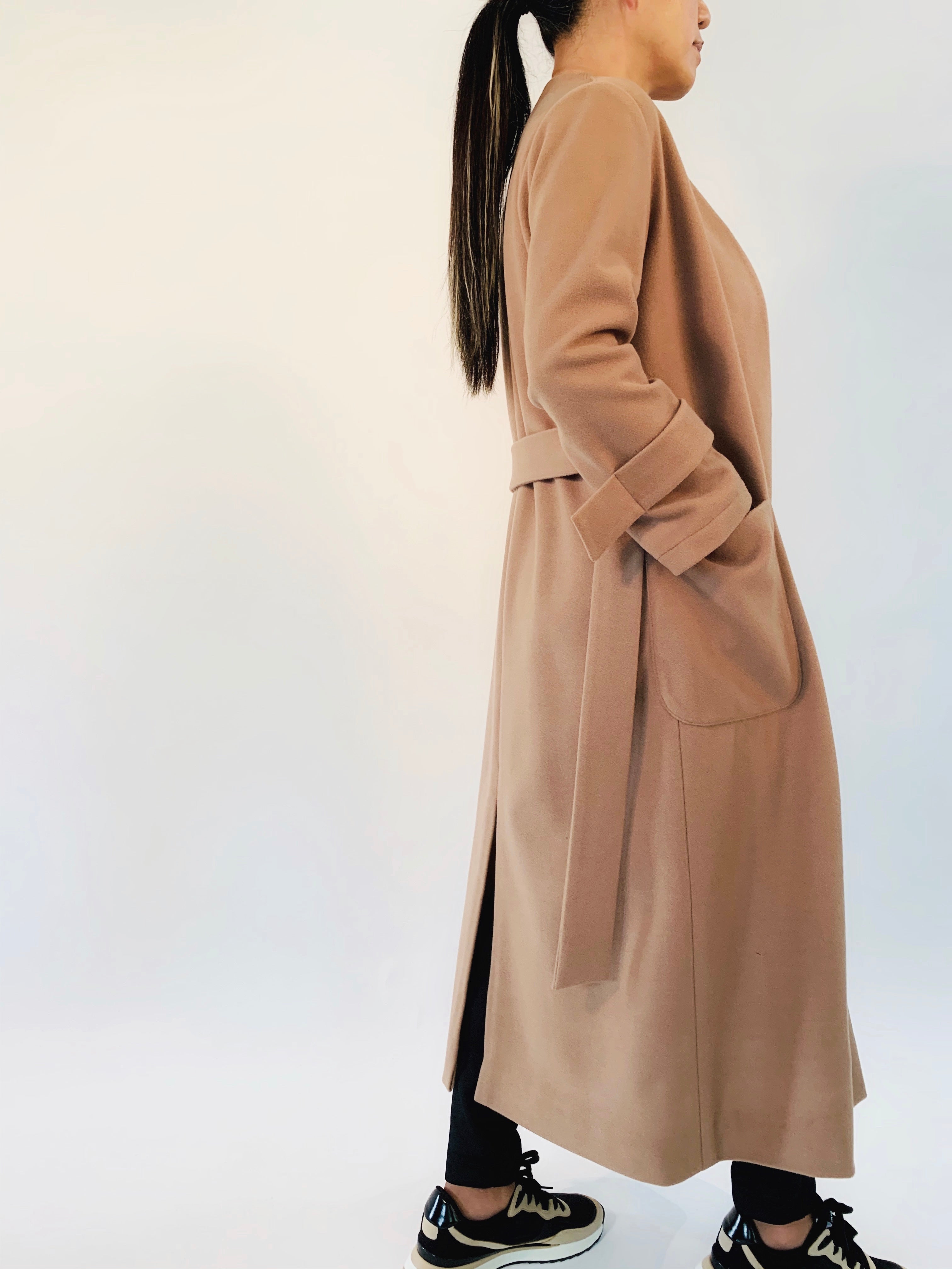 Wrap Up Coat in Camel | PERIPHERY
