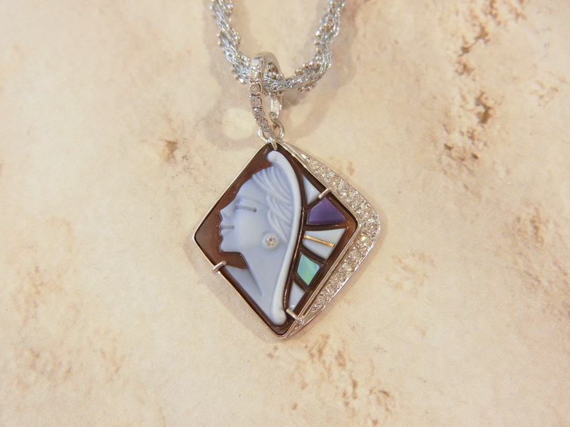 カメオ_ペンダント］カメオペンダント ロザリオ・メンネッラ氏