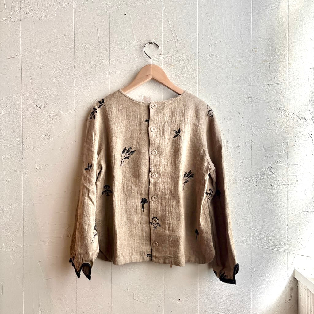 アトリエナルセ / atelier naruse リネン ウール スモック ブラウス