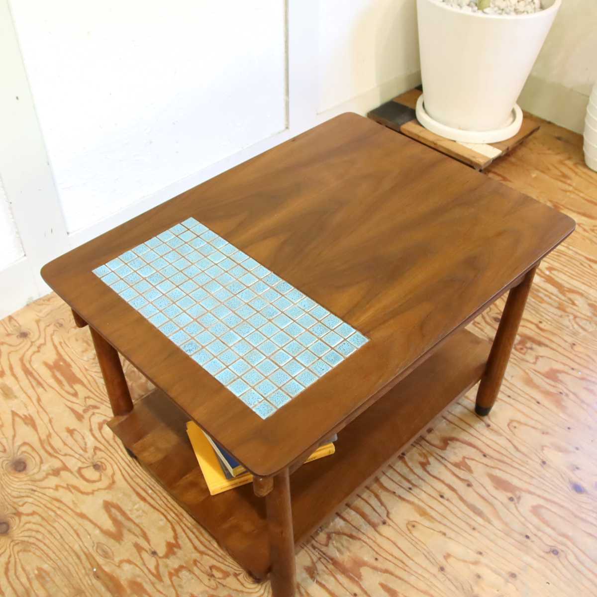 LANE / レーン タイル張りセンターテーブル タイルトップ サイド