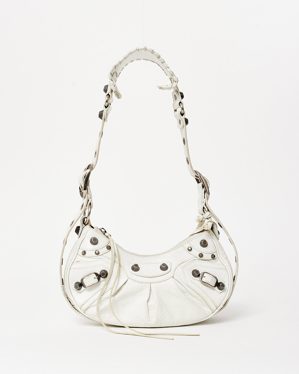 Buy Balenciaga White Leather Le Cagole XS Bag - Authenticated Pre