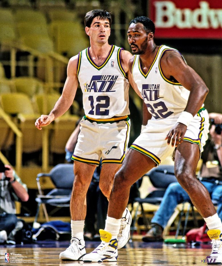 John Stockton & Karl Malone Utah Jazz 8