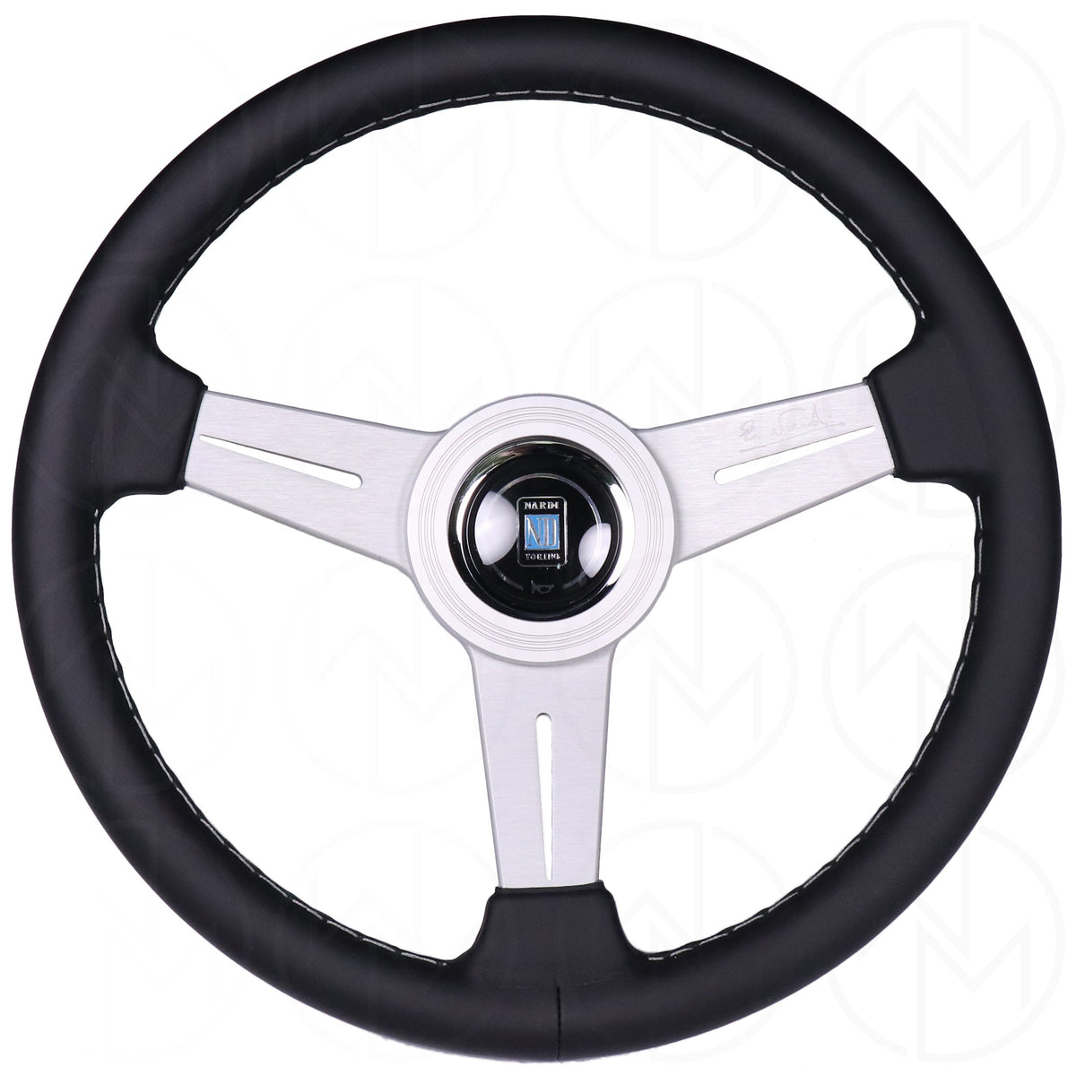 Nardi Classic Steering Wheel - 360mm Leather w/Silver Spoke & Ring