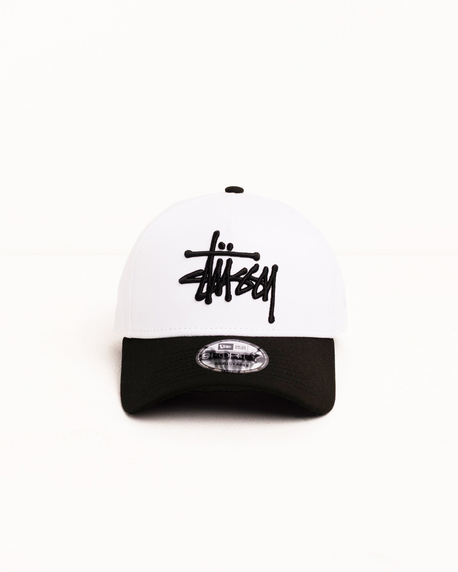 New Era 9Forty Basic Snapback – White/Black | Headwear | Stüssy