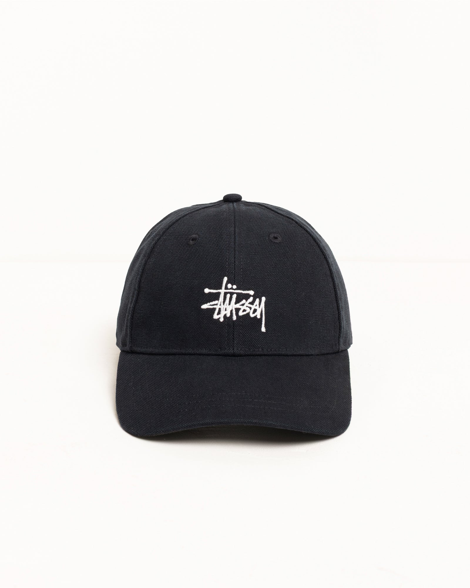 Basic Stüssy Cap Canvas – Black | Headwear | Stüssy