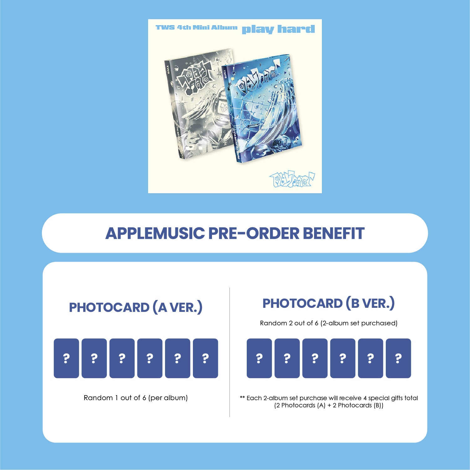 TWS 4TH MINI ALBUM - PLAY HARD + APPLEMUSIC PHOTOCARD – SubK Shop