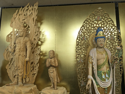 木彫 四天王 漆仕上げ 仏像 彫刻 多聞天 広目天 増長天 持国天 販売