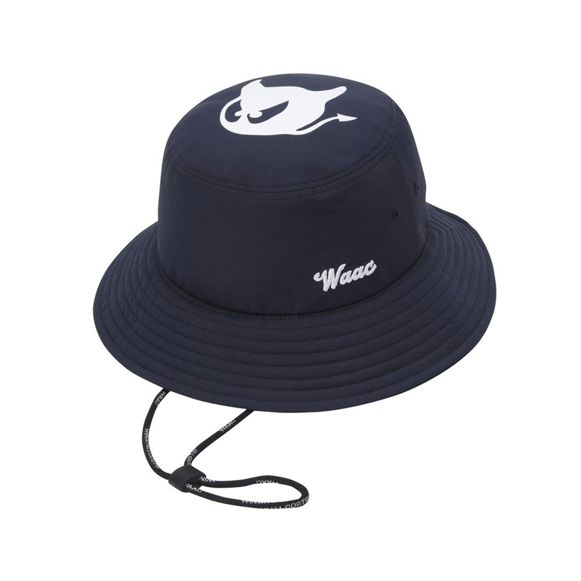 UNISEX WAACKYオープンバックバケットハット ネイビー