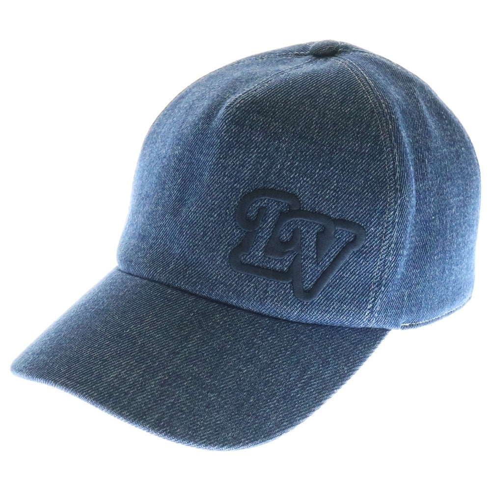 LOUIS VUITTON(ルイヴィトン) LV キャスケット ロゴ刺繍デニムベース