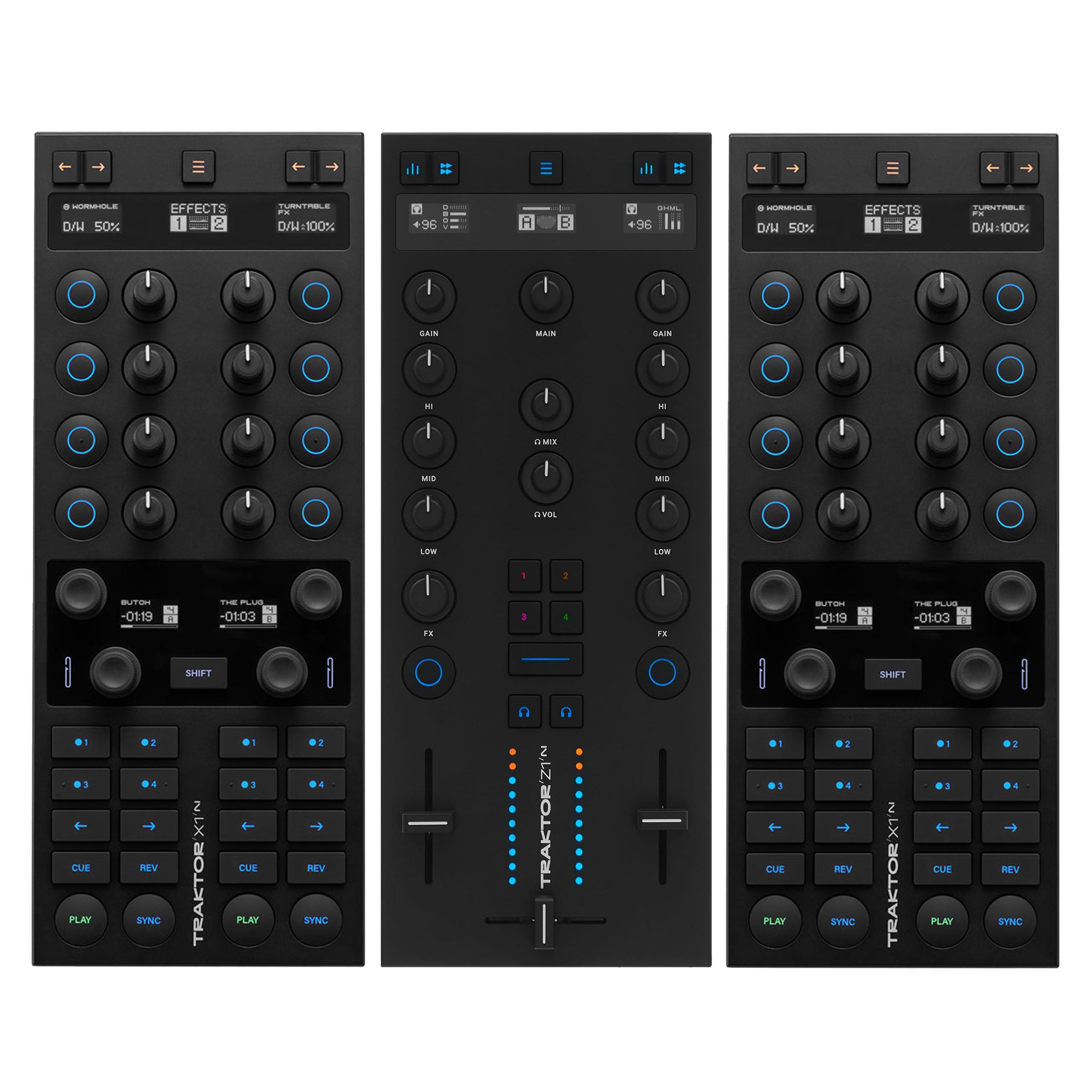 Native Instruments Traktor X1 MK3 (Pair) + Traktor Z1 MK2 Bundle