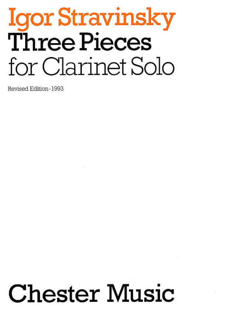 3つの小品（Cl.ソロ）／Three Pieces - Igor Stravinsky – ウィンズスコア