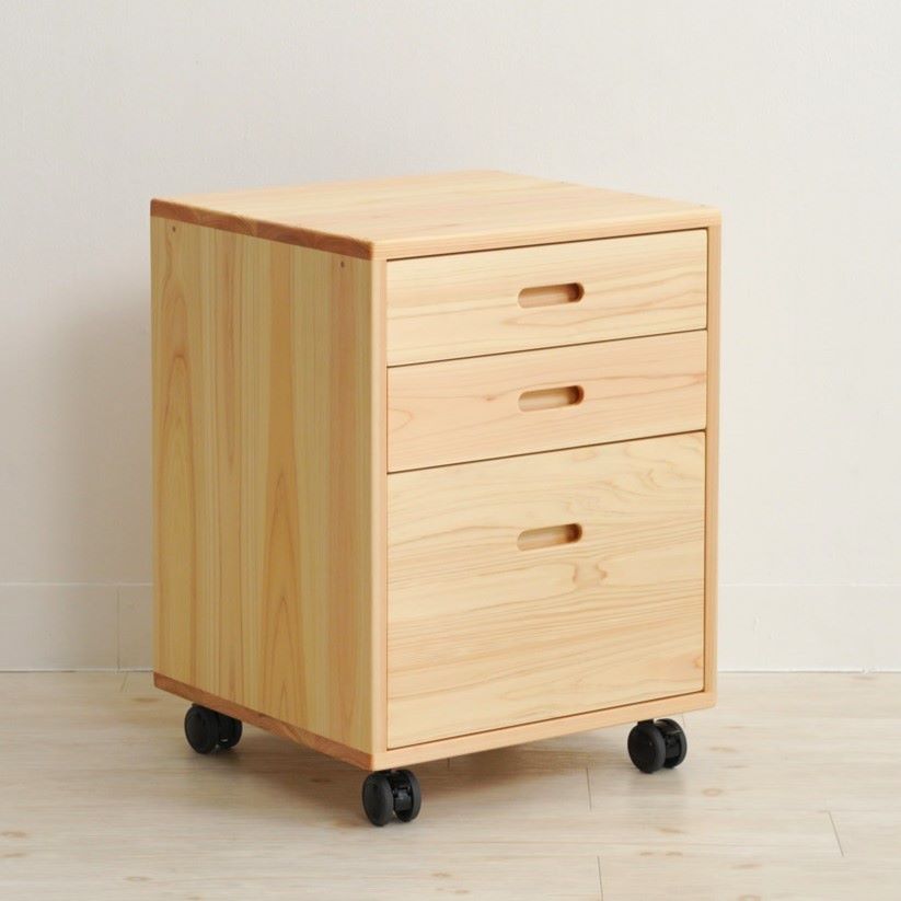 ファイルやA4サイズが入る便利な学習机専用ワゴン【学習机ワゴン