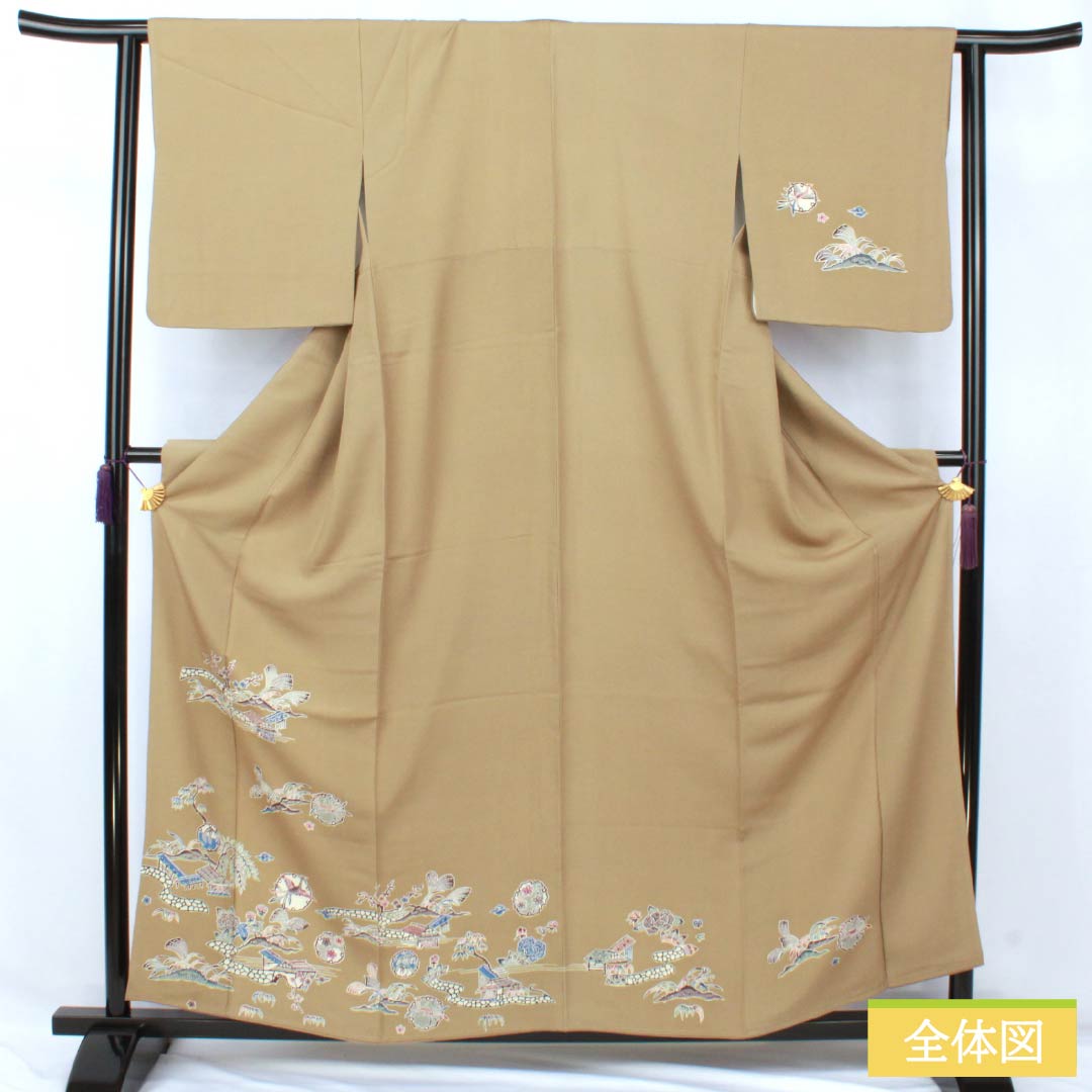 リサイクル着物】訪問着 正絹 Aランク 袷 身丈160cm 裄丈62.5cm 丁子