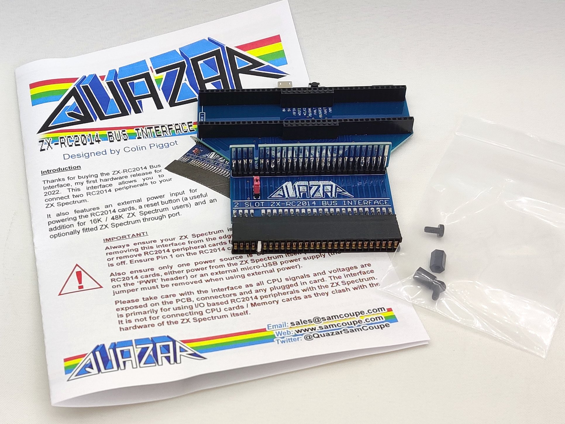 ZX-RC2014 Bus Interface by Quazar - Z80 Kits