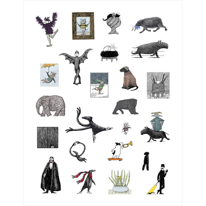 Edward Gorey Sticker Book – 50 Watts Books