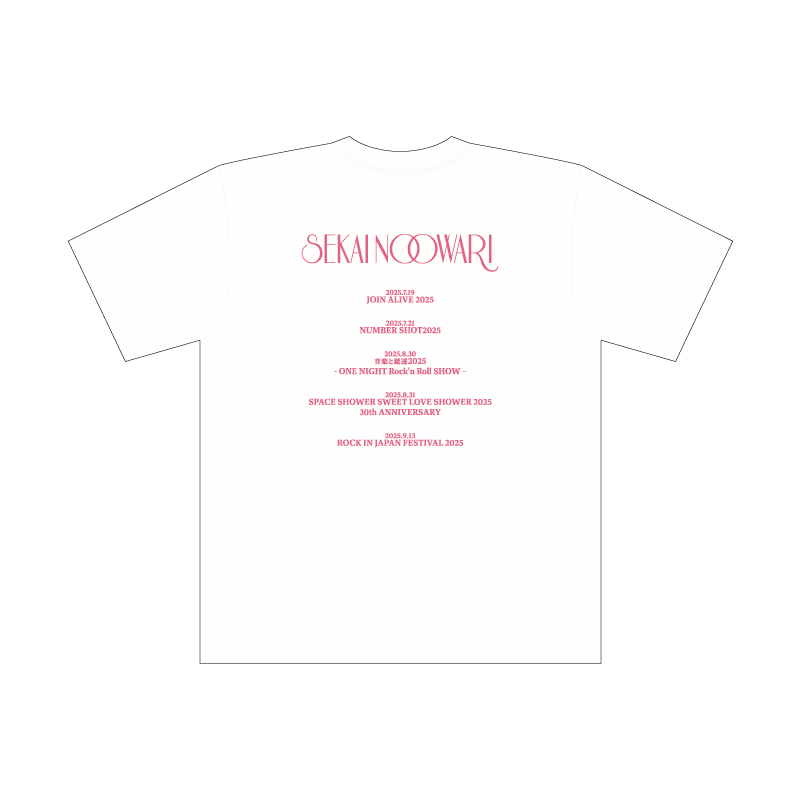 Tシャツ（ホワイト）（2025 Fes.） | SEKAI NO OWARIオフィシャル