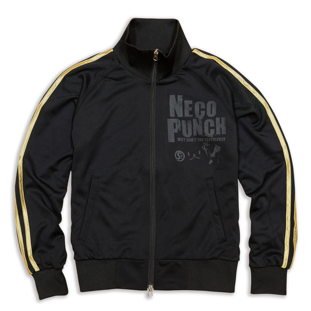 ジャージ 上下セット メンズ レディース 猫 NECO PUNCH - ゴールド